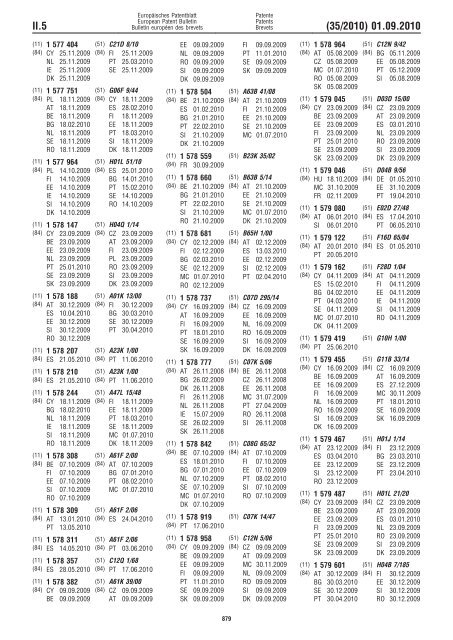 Bulletin 2010/35 - European Patent Office