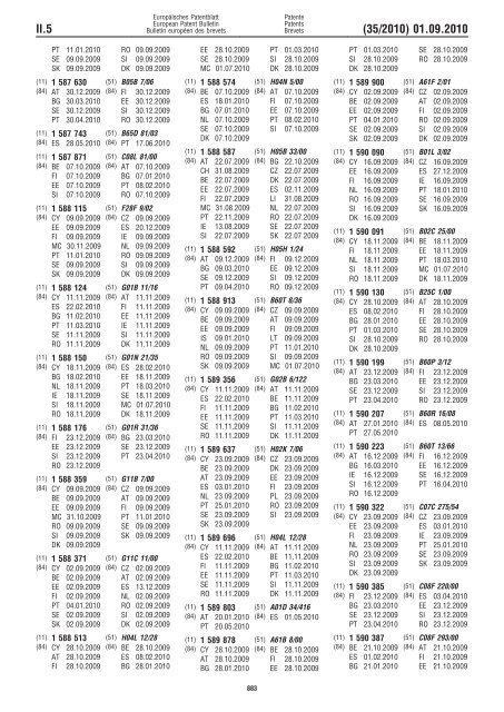 Bulletin 2010/35 - European Patent Office