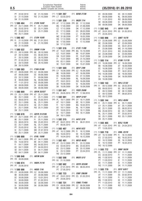 Bulletin 2010/35 - European Patent Office