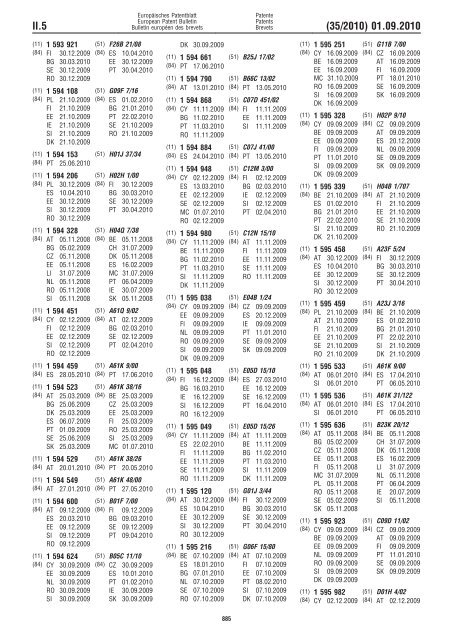 Bulletin 2010/35 - European Patent Office