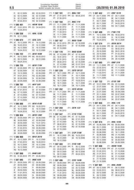 Bulletin 2010/35 - European Patent Office