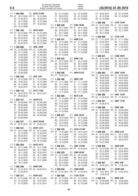 Bulletin 2010/35 - European Patent Office