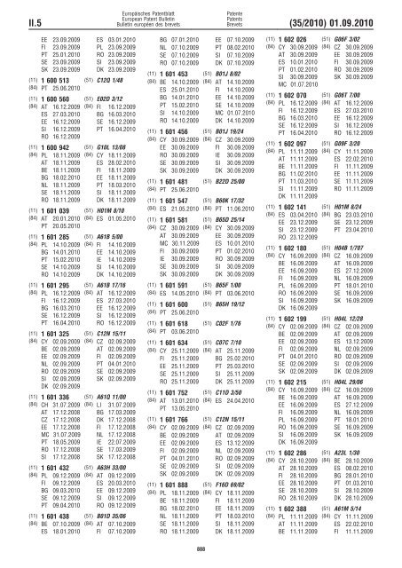 Bulletin 2010/35 - European Patent Office