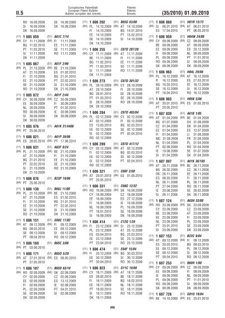 Bulletin 2010/35 - European Patent Office