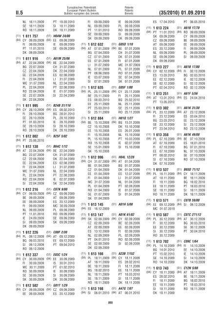 Bulletin 2010/35 - European Patent Office