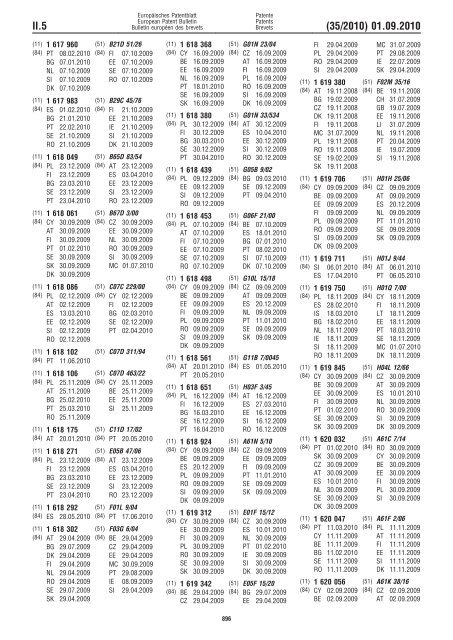 Bulletin 2010/35 - European Patent Office