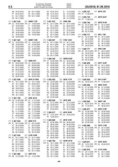 Bulletin 2010/35 - European Patent Office