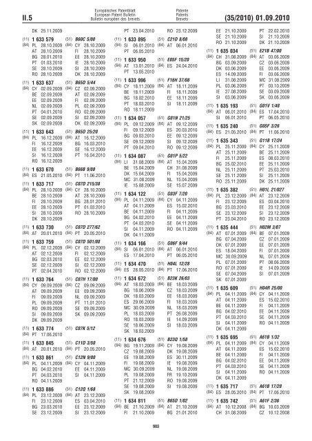 Bulletin 2010/35 - European Patent Office