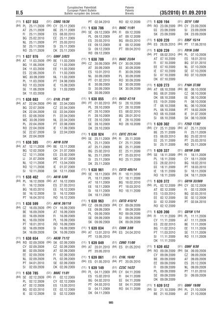 Bulletin 2010/35 - European Patent Office