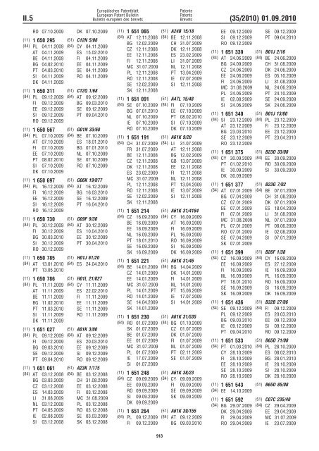 Bulletin 2010/35 - European Patent Office