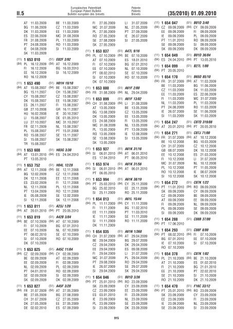 Bulletin 2010/35 - European Patent Office