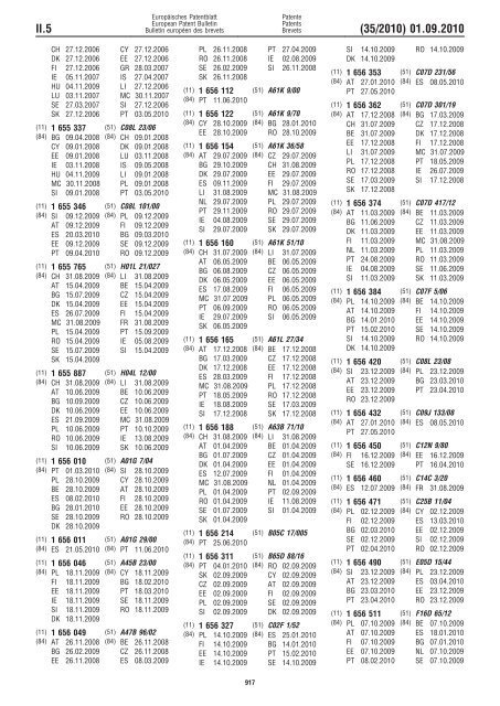 Bulletin 2010/35 - European Patent Office