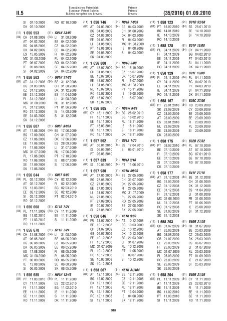 Bulletin 2010/35 - European Patent Office