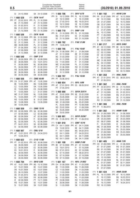 Bulletin 2010/35 - European Patent Office