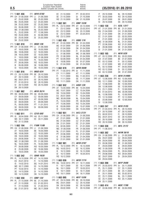 Bulletin 2010/35 - European Patent Office