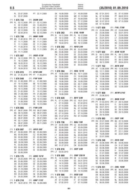 Bulletin 2010/35 - European Patent Office