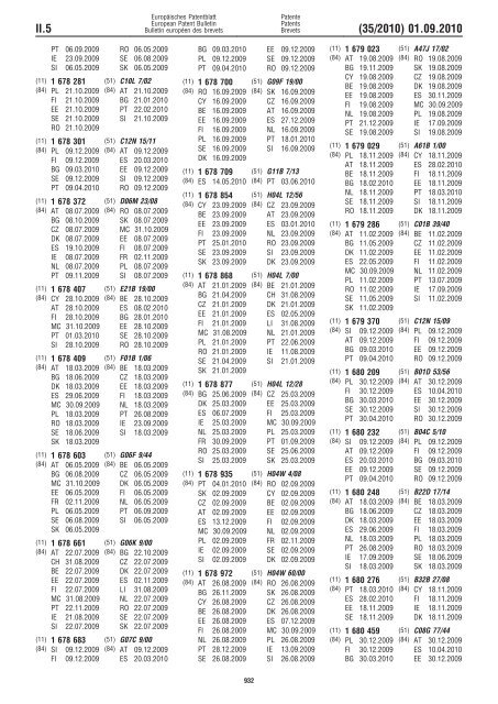 Bulletin 2010/35 - European Patent Office