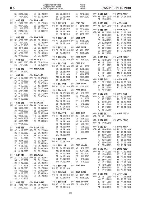 Bulletin 2010/35 - European Patent Office