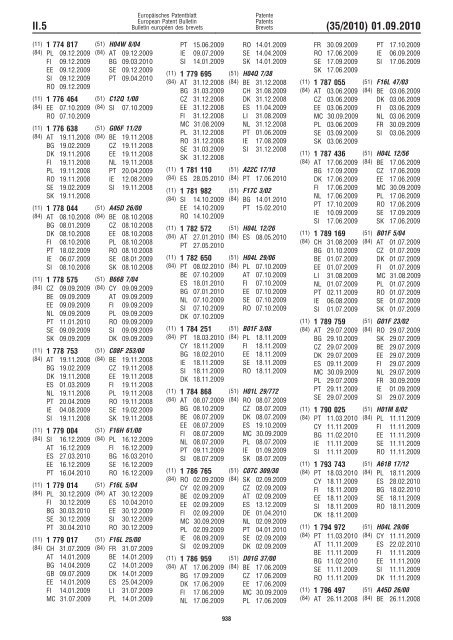 Bulletin 2010/35 - European Patent Office