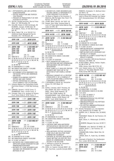 Bulletin 2010/35 - European Patent Office