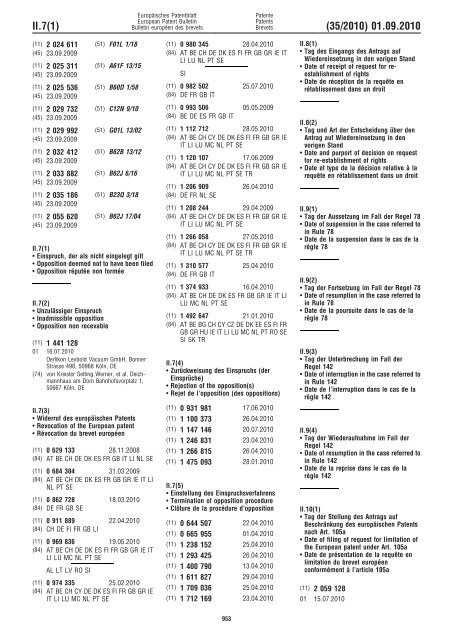 Bulletin 2010/35 - European Patent Office