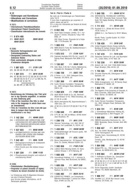 Bulletin 2010/35 - European Patent Office