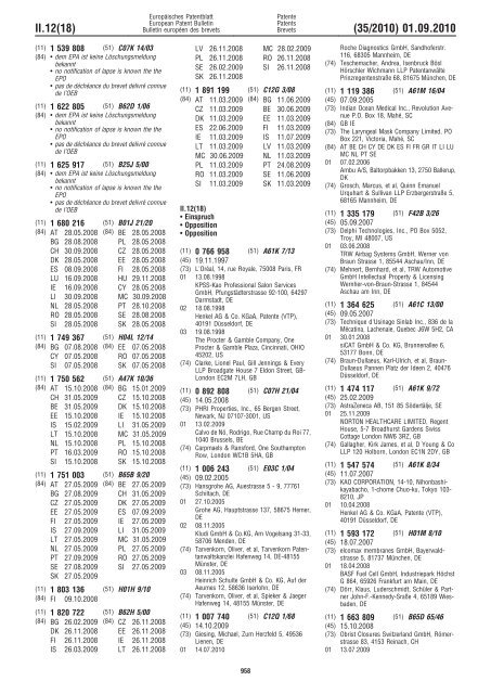 Bulletin 2010/35 - European Patent Office