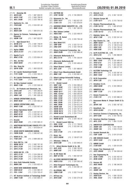 Bulletin 2010/35 - European Patent Office