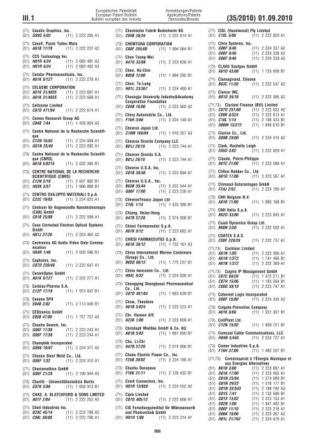 Bulletin 2010/35 - European Patent Office