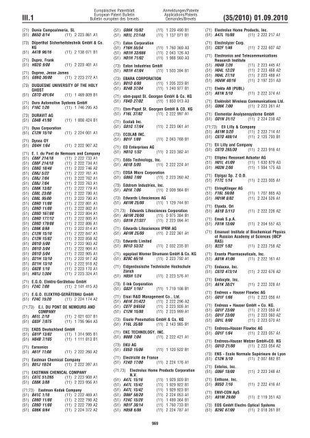 Bulletin 2010/35 - European Patent Office