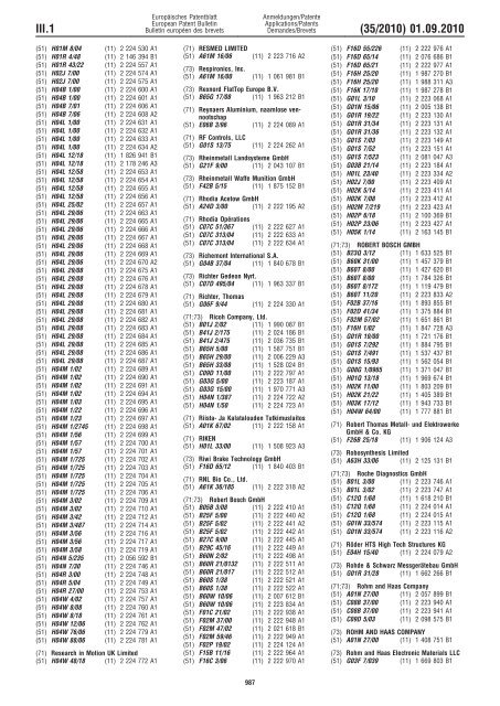 Bulletin 2010/35 - European Patent Office