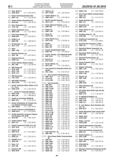 Bulletin 2010/35 - European Patent Office