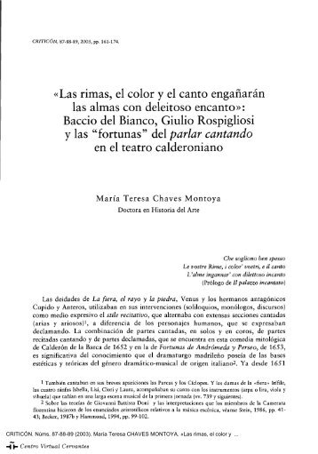 «Las rimas, el color y el canto engañarán las almas con deleitoso ...