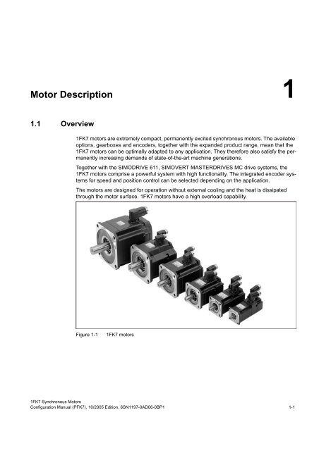 Configuration Manual Synchronous Motors 1FK7 - Siemens ...