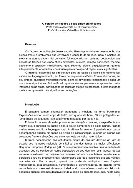 Compreender a utilidade da fração - Recursos de ensino