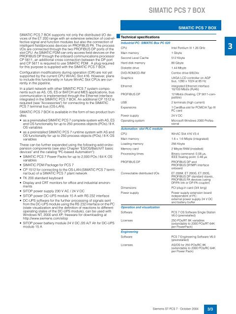 Engineering System - Siemens Automation and Drives Group