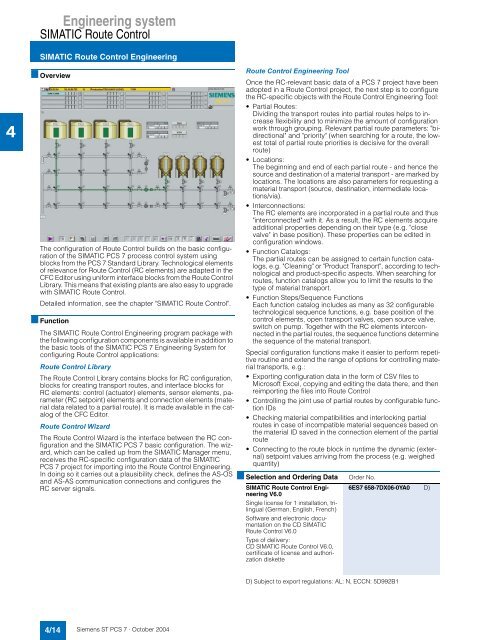 Engineering System - Siemens Automation and Drives Group