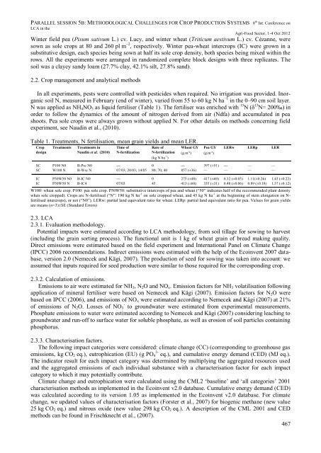 LCA Food 2012 in Saint Malo, France! - Manifestations et colloques ...