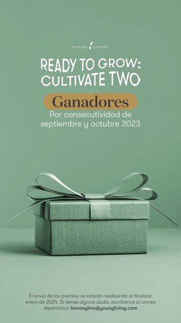 Ganadores México Cultivate2! Consecutivo Sep y Oct 2023