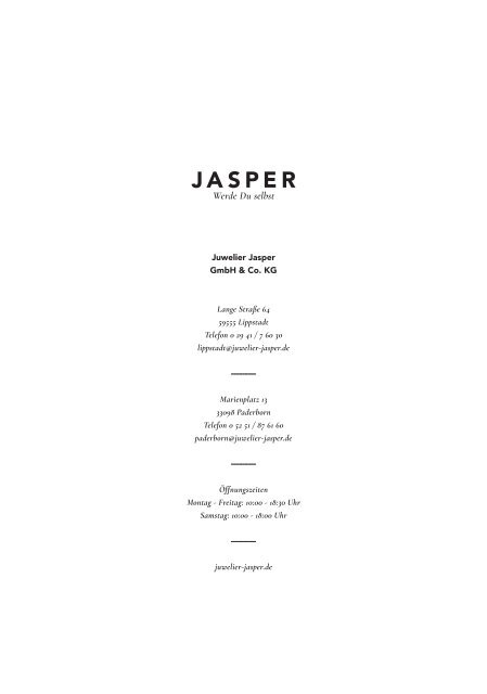 Juwelier Jasper - Magazin 1797 by Jasper 2023