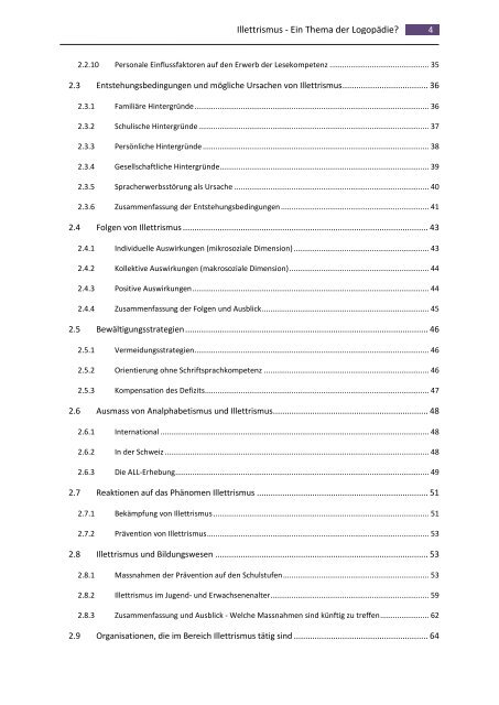 Illettrismus - ein Thema der Logopädie? - BSCW