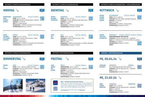 Winterprogramm 2023/24 - Naturpark Ötztal