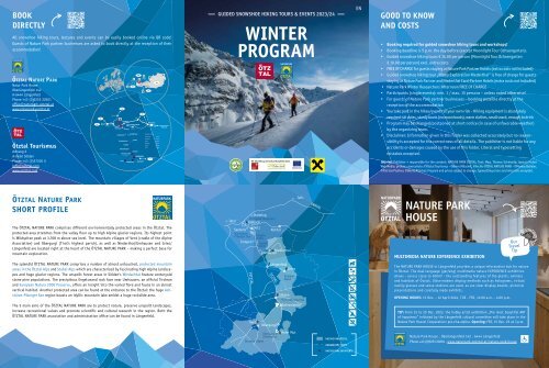 Winter program 2023/24 - Ötztal Nature Park