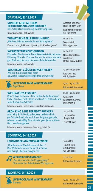 Wernigerode & Schierke Dezember Tipps 2023