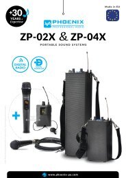 ZP-02X & ZP-04X Digital portable PA systems | PHOENIX PA - Product information