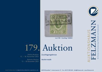 179. Auktion Ergebnisliste