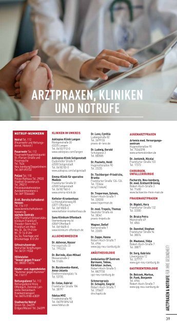 Stadtinfomagazin Neu-Isenburg - Cityguide Frankfurts Süden