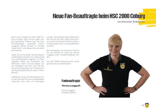 HSC-Saisonheft 2022/23