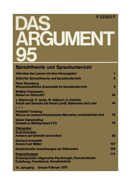 das argument - Berliner Institut für kritische Theorie eV