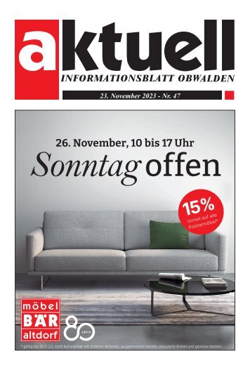 Aktuell Obwalden | KW 47 | 23. November 2023